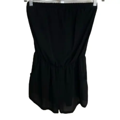Kenneth Cole #513 MICHAEL KORS Black Strapless Cotton Romper