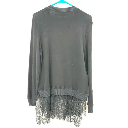 Nicole Miller ‎ Artelier 006082 SM Tiger black sweater with lace