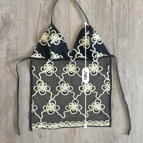 Handmade Y2K Fairycore Ibiza Gold
Embellished Halter Backless Vest Top