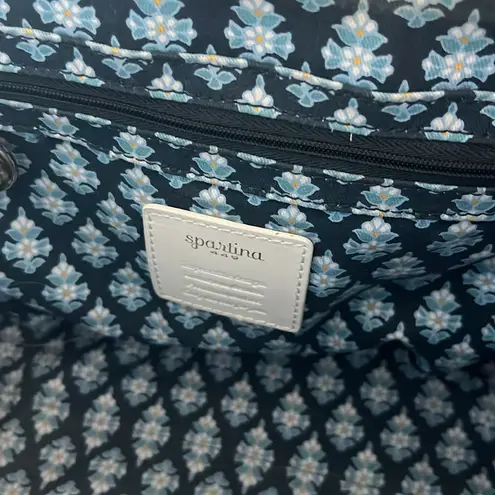 Spartina 449 Bamboo Moon Savannah Satchel Woven White Leather Handbag