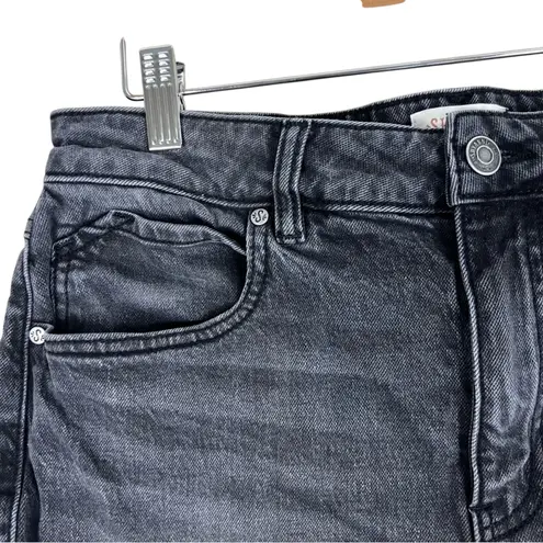 Shyanne Denim Shorts Womens 31 Black Raw Hem High Rise Western Country Indie