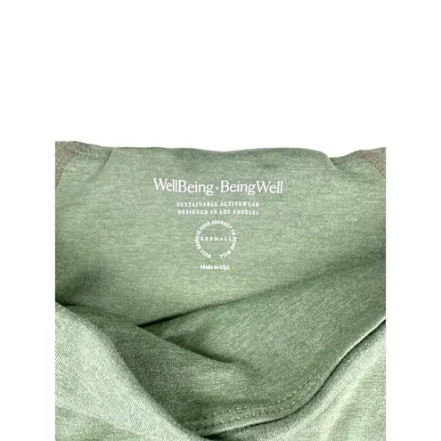 Well Being + Being Well Ashe 7/8 Leggings and Sports Bra in Loden Green Heather Size XS