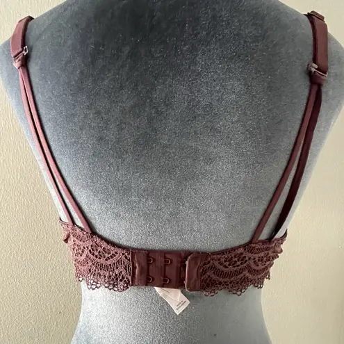 Auden Women's Bra 36C The Daydream Burgundy T