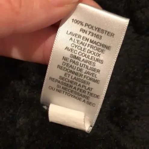 Cable & Gauge Faux Fur Black Lux Vest Size Small