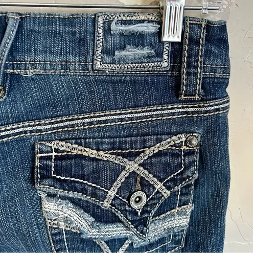 Hydraulic Thick Stitch Denim Shorts