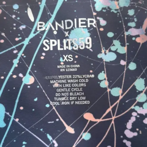 Splits59 Bandier x Paint Splatter Women's Work Out Leggings Womens Size XS