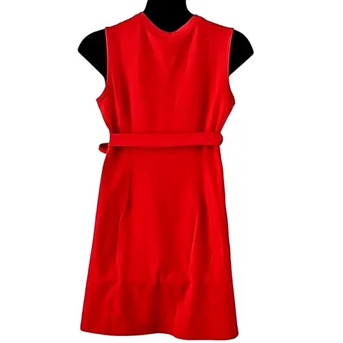 NWOT Isaac Mizrahi Live Red Pique Sleeveless Dress Petite Large Classic Style