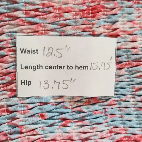 Fanco Smocked Floral Blue and Pink Ruffle Skirt NWT Size Small Floral Mini Skirt