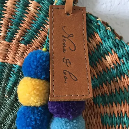 Nena & Co Gana hand crafted rattan bag Green