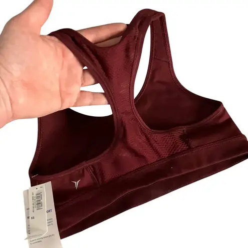 Old Navy Active Burgundy XS Racerback Sports Bra Go