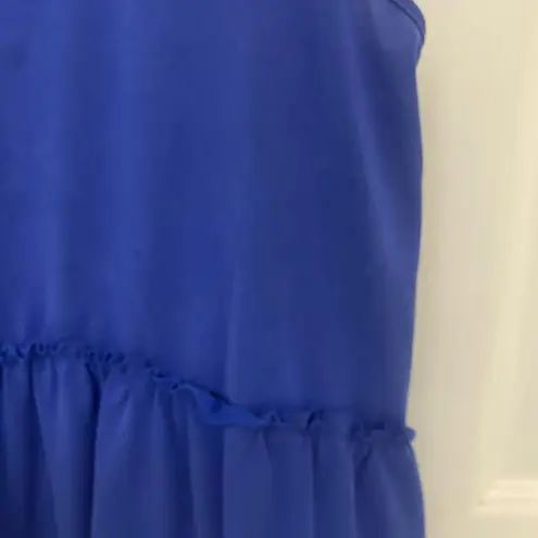 Moa Moa V-Neck Swing Tank Top with Ruffle Detail