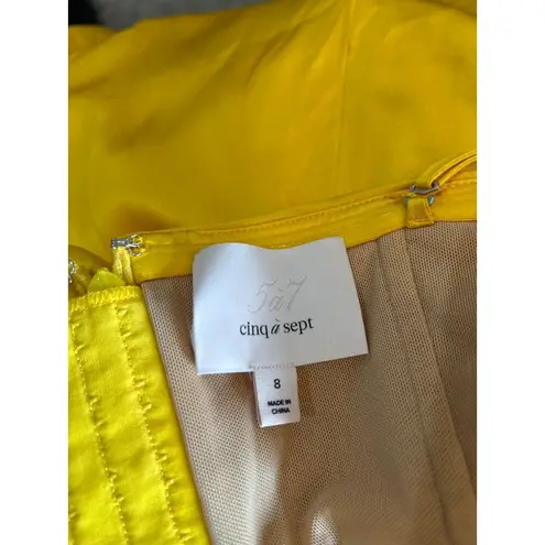 Cinq à Sept Beck Silk Cutout Mini Dress Dandelion Womens Size 8