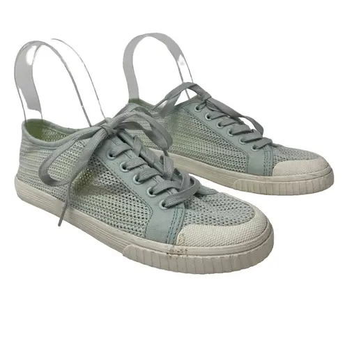 Tretorn Sz 7.5 Women's Green Tournament Net Mesh Low Top Sneakers