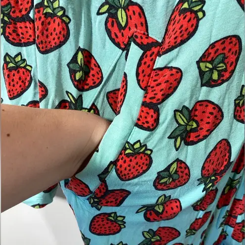 MeUndies Strawberry Onesie in Modal Size S/M with Zipper and Pockets Sold Out Blue Size M