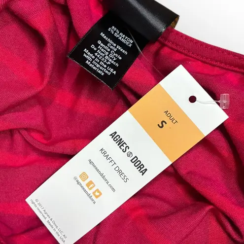 Agnes & Dora Knit Dress Tiered 3/4 Sleeve Casual Comfortable Pink S