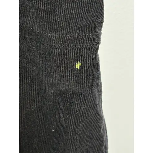 Woolrich Vintage Black Corduroy Embroidered Cabin Overall Dress Size Small