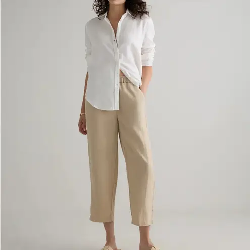 Quince 100% European Linen Pants in Driftwood Size M Tan Size M