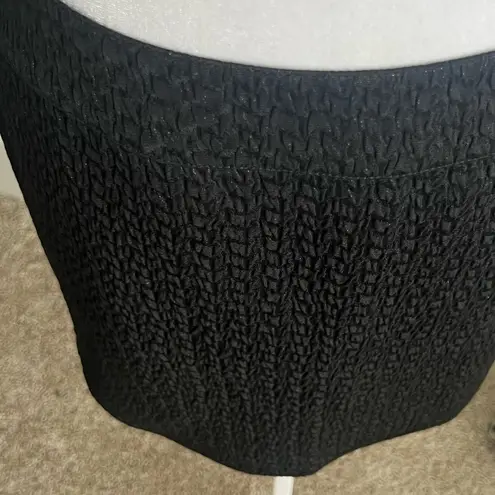 Zadig & Voltaire Deluxe metallic Black textured Pencil Skirt