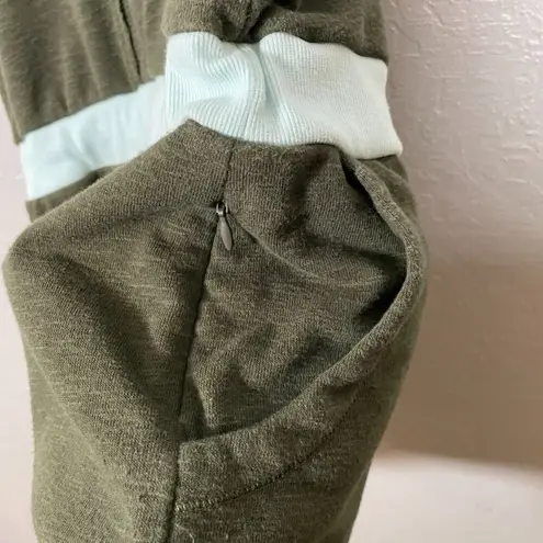 Title Nine Women S Green Blue Dress Colorblock French Terry Pockets Short Sleeve