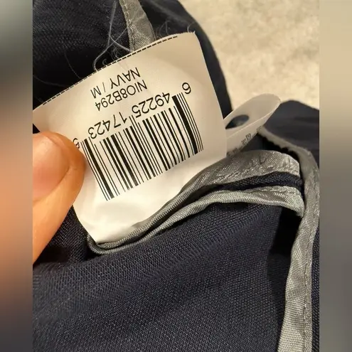 BCBGMAXAZRIA  Navy Blue Double Breasted Trench Coat Medium EUC