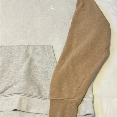 Jordan  Men's Light Gray and Tan Hoodie
