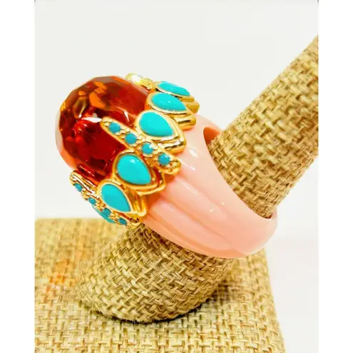NWT Parker Kennedy “Candi” Statement Cocktail Ring Size 7/8 MSRP $90 Blue