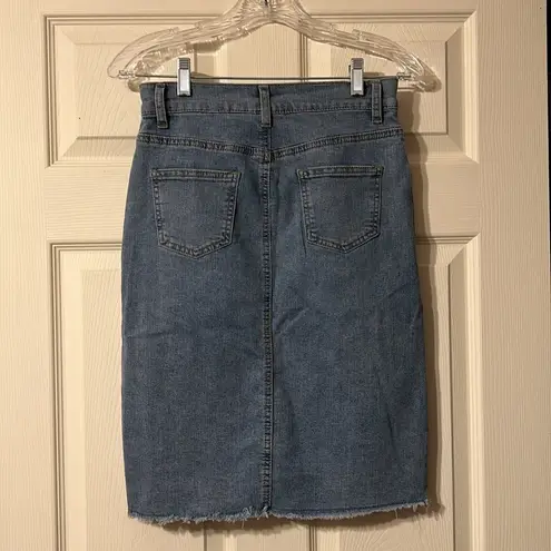 NWT Happily Grey Denim Jean Midi Skirt 3 Size undefined