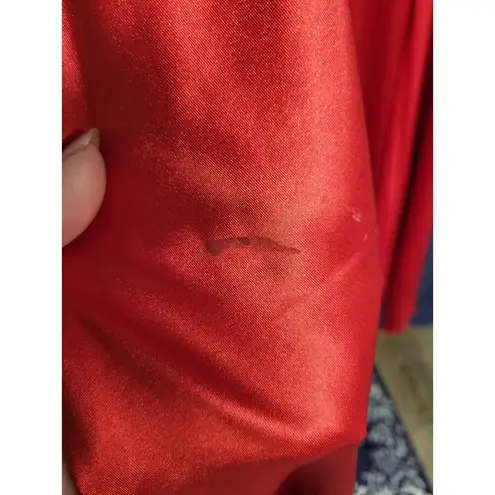 Cinderella Divine Solid Red Stretch Satin Formal Dance Homecoming Dress Size 22