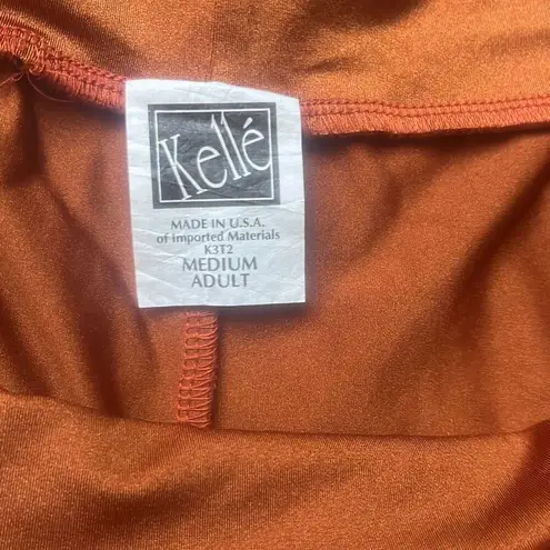 Kelle Brown Bronze Metallic Shimmer Full Length Dance Leggings Medium Ballet