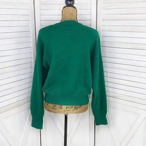 Vylette Bauble Stich Crew Neck Crop Sweater Green Juniors Large Pullover Size undefined