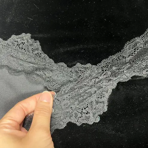 Lauren Ralph Lauren Womens Black Velvet Velour Top XL Lace Trim Whimsigoth Vamp