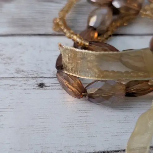 Set of 3 Stretch Bracelets Amber Tones Yellow