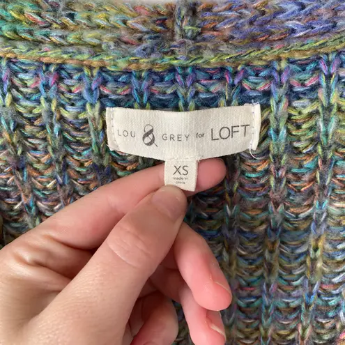 Lou & grey For LOFT Rainbow V-Neck Sweater Size XS