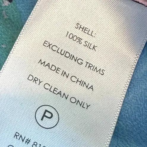 Plenty By Tracy Reese Anthropologie Stripe Colorful Dress Silk Size 10 Women's