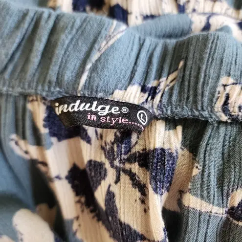 Indulge InStyle Ble Floral Gauze Off Shoulder Bell Sleeve Blouse Size Large