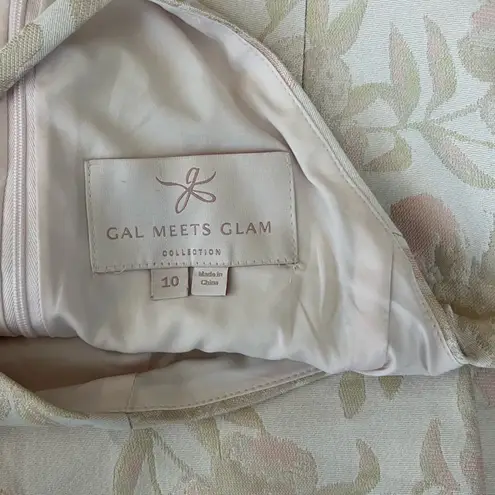 Gal Meets Glam Women’s Evelyn Sea Holly Jacquard Pink Floral Halter Neck Dress