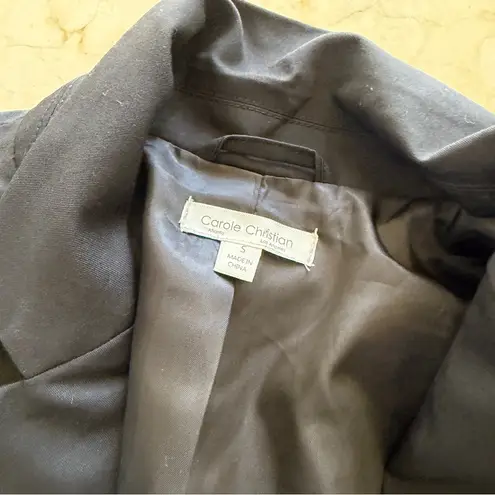 Carole Christian Like New Black Blazer with Metal Fringe Detail Sz Small