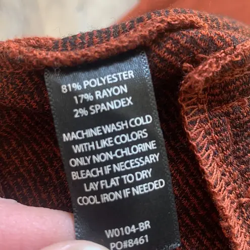 Betabrand Yoga Travel Dress Jacquard Burnt Orange Pants Sz XS Petite