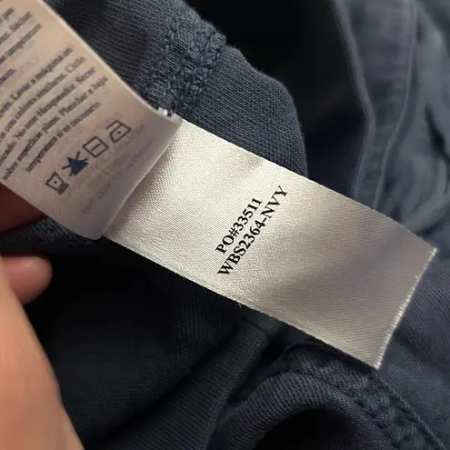 Faherty Navy Blue Woman’s Arlie Linen Cotton Blend Pull On Casual Pants Small