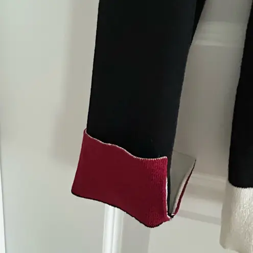 The Limited  Colorblock Knit Top Black Cream Size M