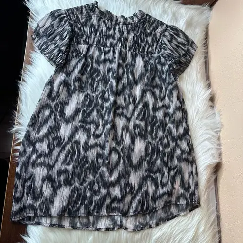 Caballero Collection Lara Top in Inky Ikat Size Small Black