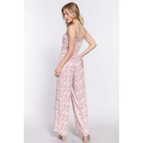Active USA  women’s Floral Cami Jumpsuit size medium