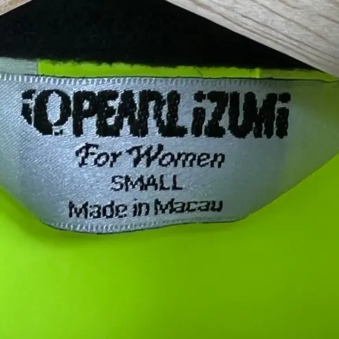 Pearl Izumi Womens Neon Yellow Cycling Jacket Lightweight High Visibility Small