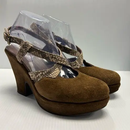 Cordani Slingback Brown Suede