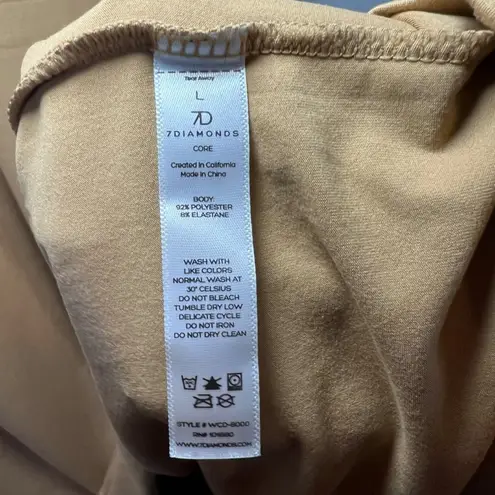 7 Diamonds Women's Core Tshirt Dress Tawny Tan Stretch Buttery Soft NEW Sz Large