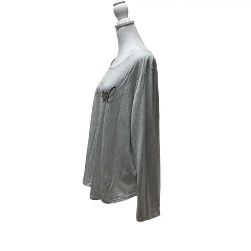 State of Mine Heather Gray Long Sleeve Women’s Graphic Grateful Tee Size XXL