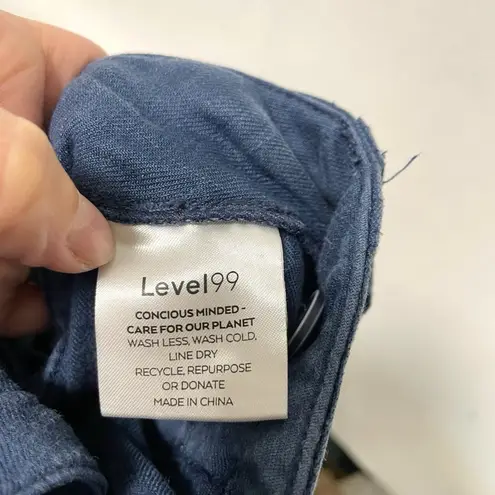 Level 99 Linen Blend Jogger Ankle Pants Breathable Summer Spring Blue size 31