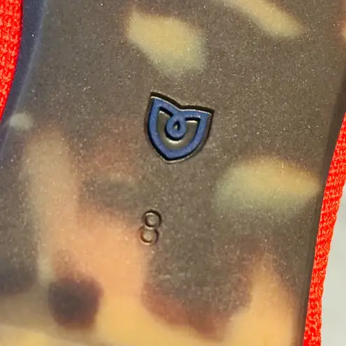 Rothy's The Emblem Red Ballet Flats with Gold Buckle Size 8