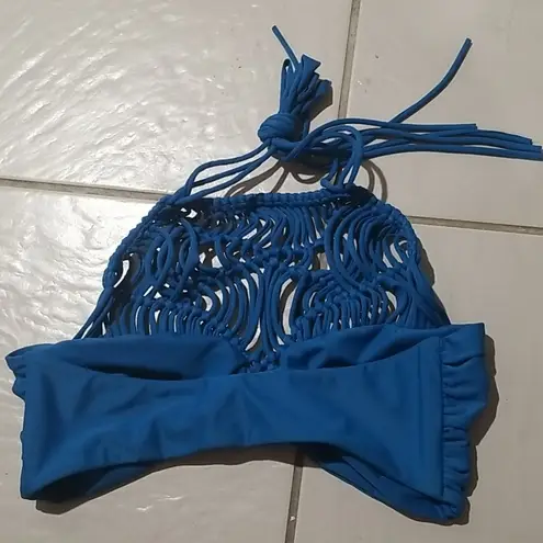 Mikoh 💕💕 Macrame Bikini ~ Waimea Woven Halter Top XL & Cayman Bottoms M NWT