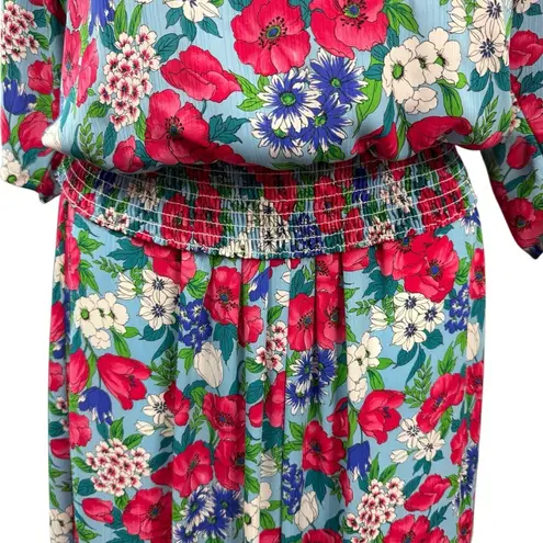 Vintage Maycene Floral 2 Piece Set Large Blue